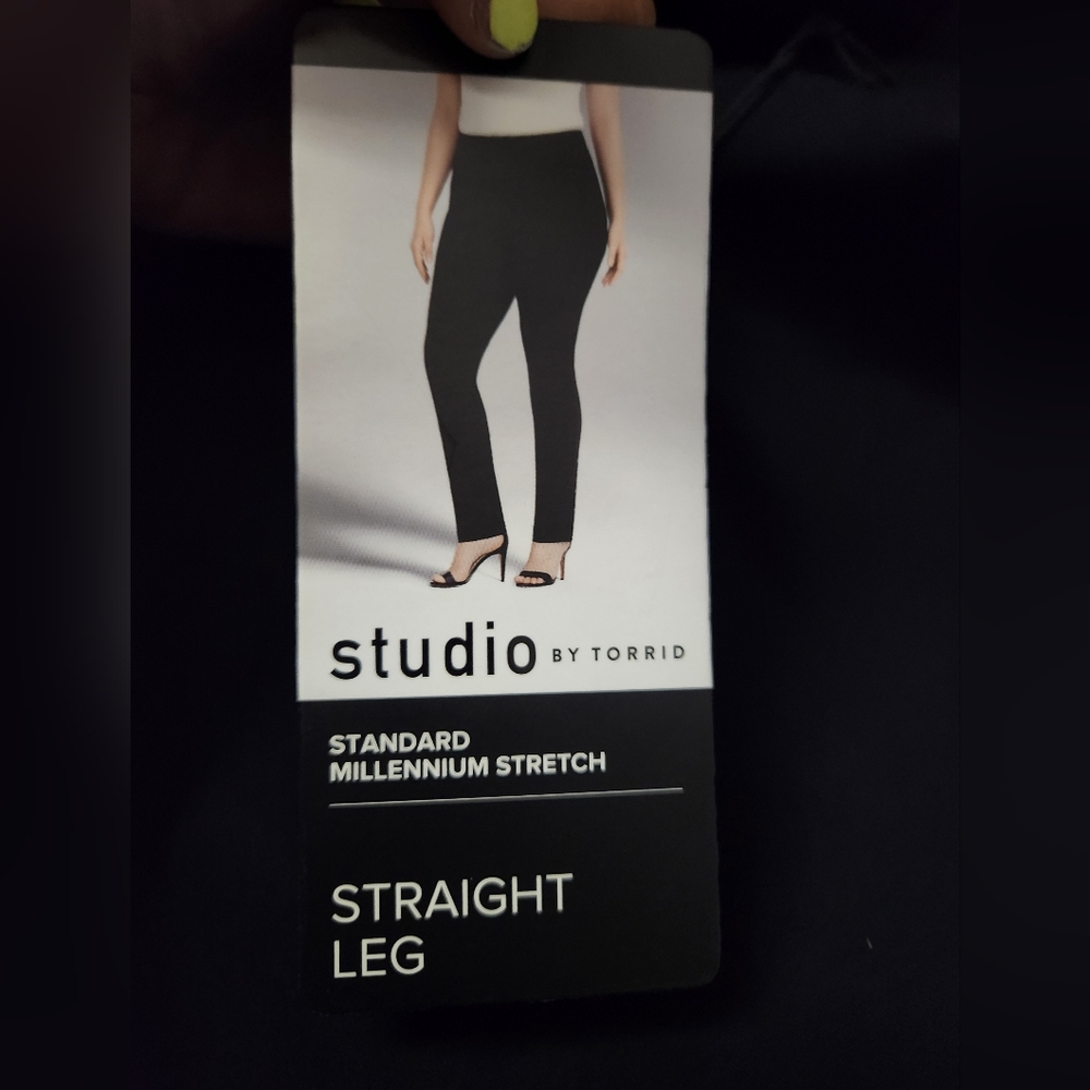 Black Straight Leg Trousers 22T
